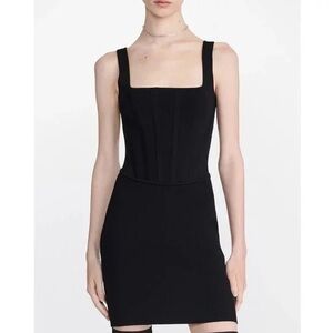 Black Dion Lee Corset Dress NWT
